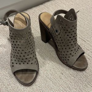 Rag & bone suede perforated sling back mules